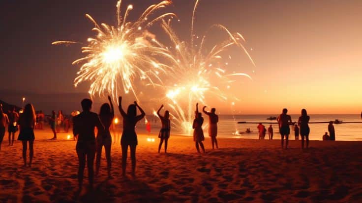 Fuegos artificiales en Punta Cana